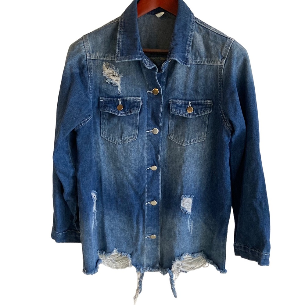 Jean Jacket Shredded M